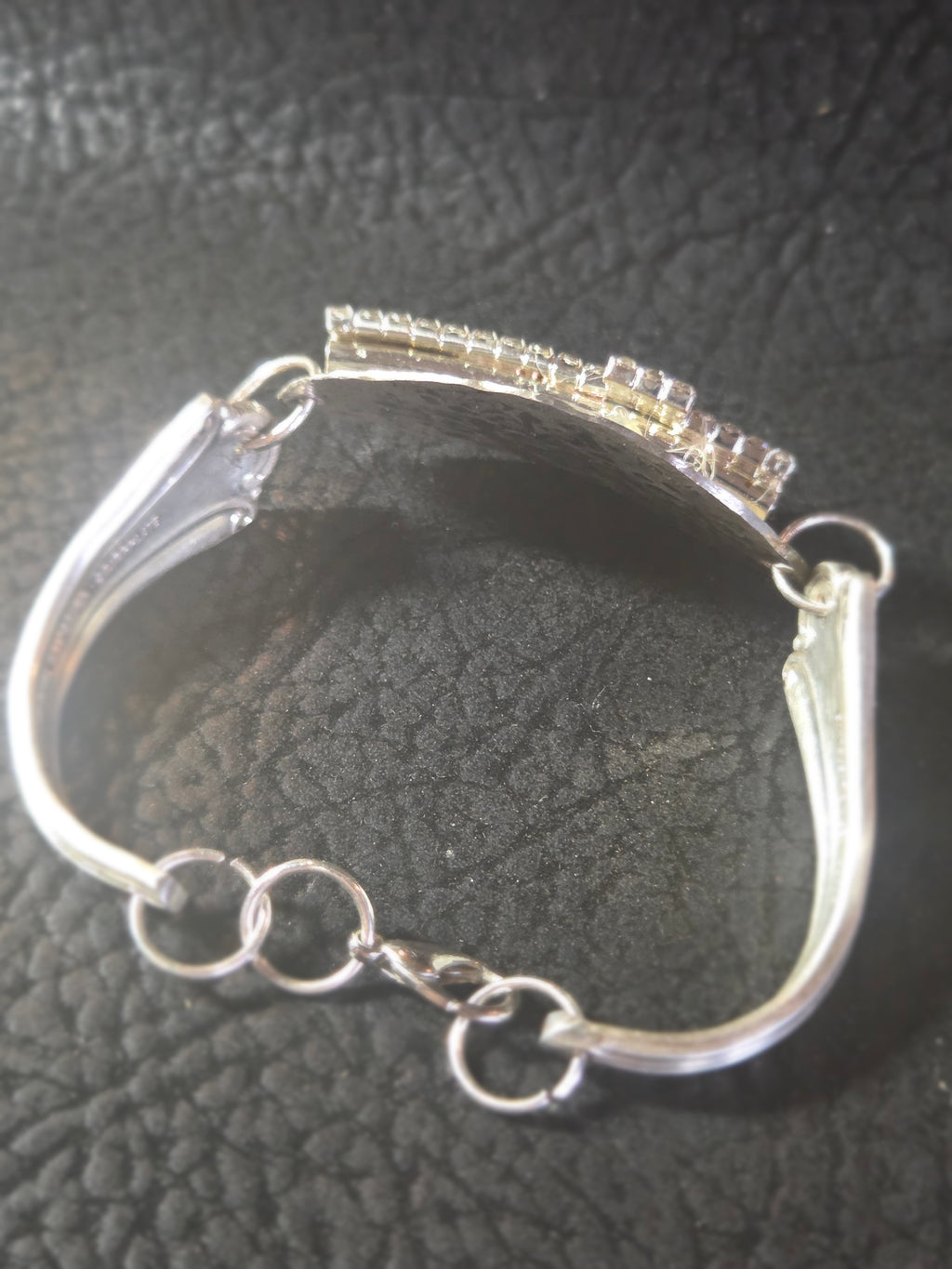 Handmade Faith Bracelet – Handcrafted Silver w/ CZ Diamond Cross