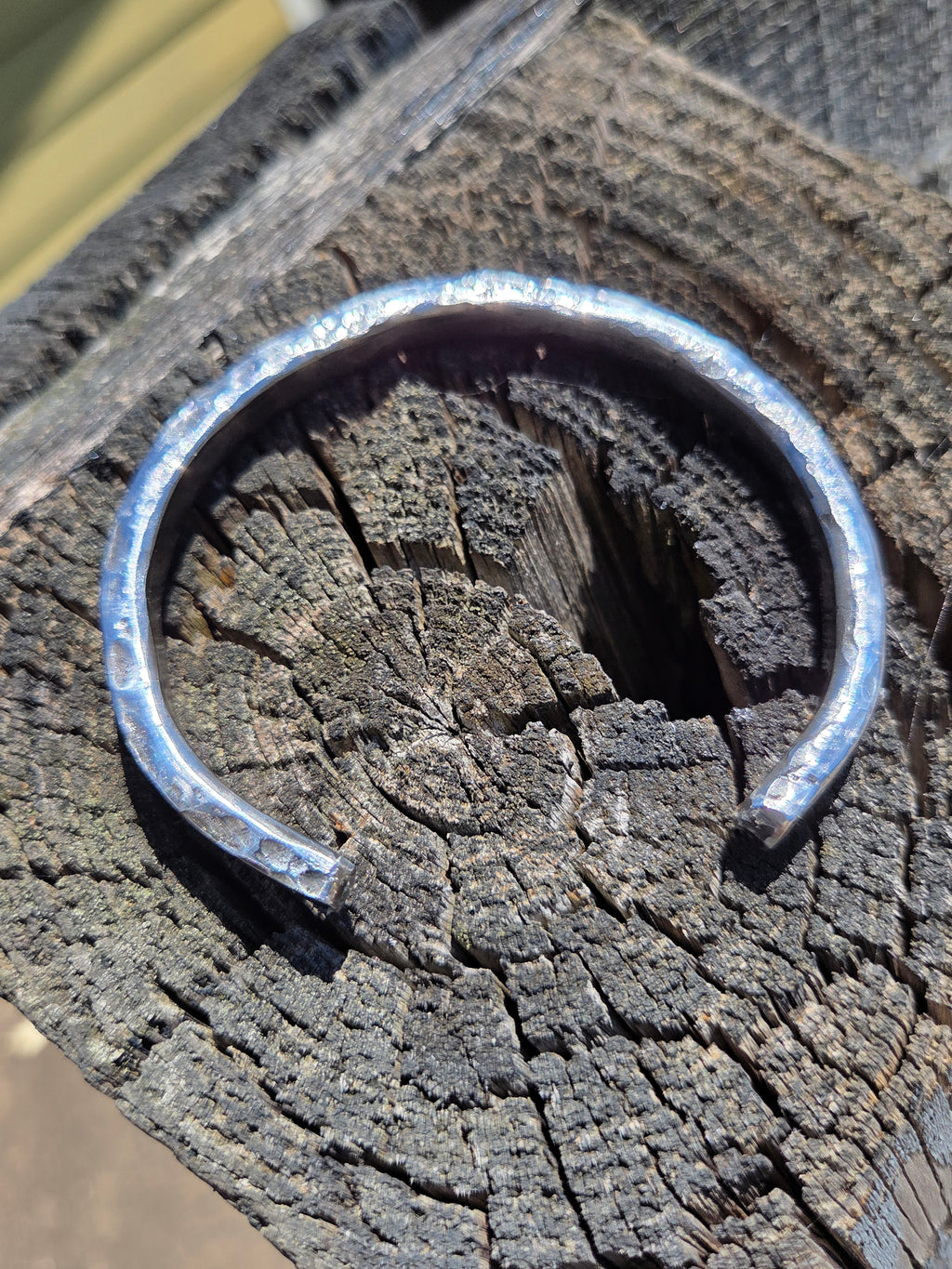 Handmade Stainless Steel Cuff Bracelet for Men – Adjustable Father's Day Gift!