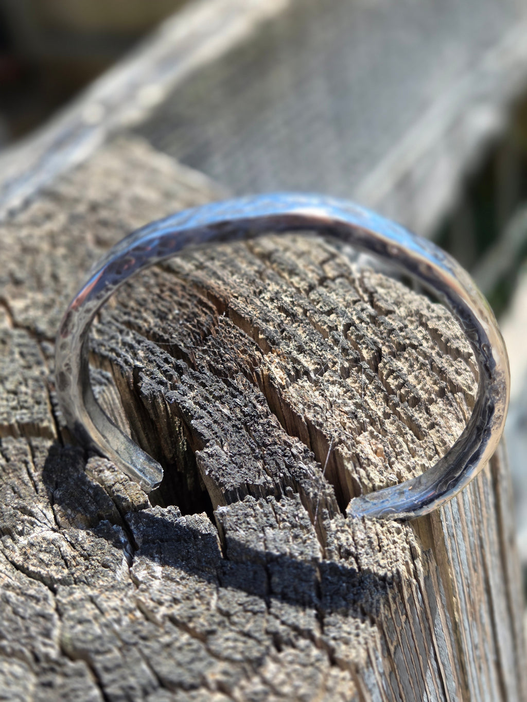 Handmade Stainless Steel Cuff Bracelet for Men – Adjustable Father's Day Gift!
