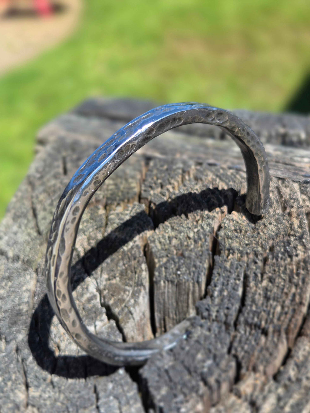 Handmade Stainless Steel Cuff Bracelet for Men – Adjustable Father's Day Gift!