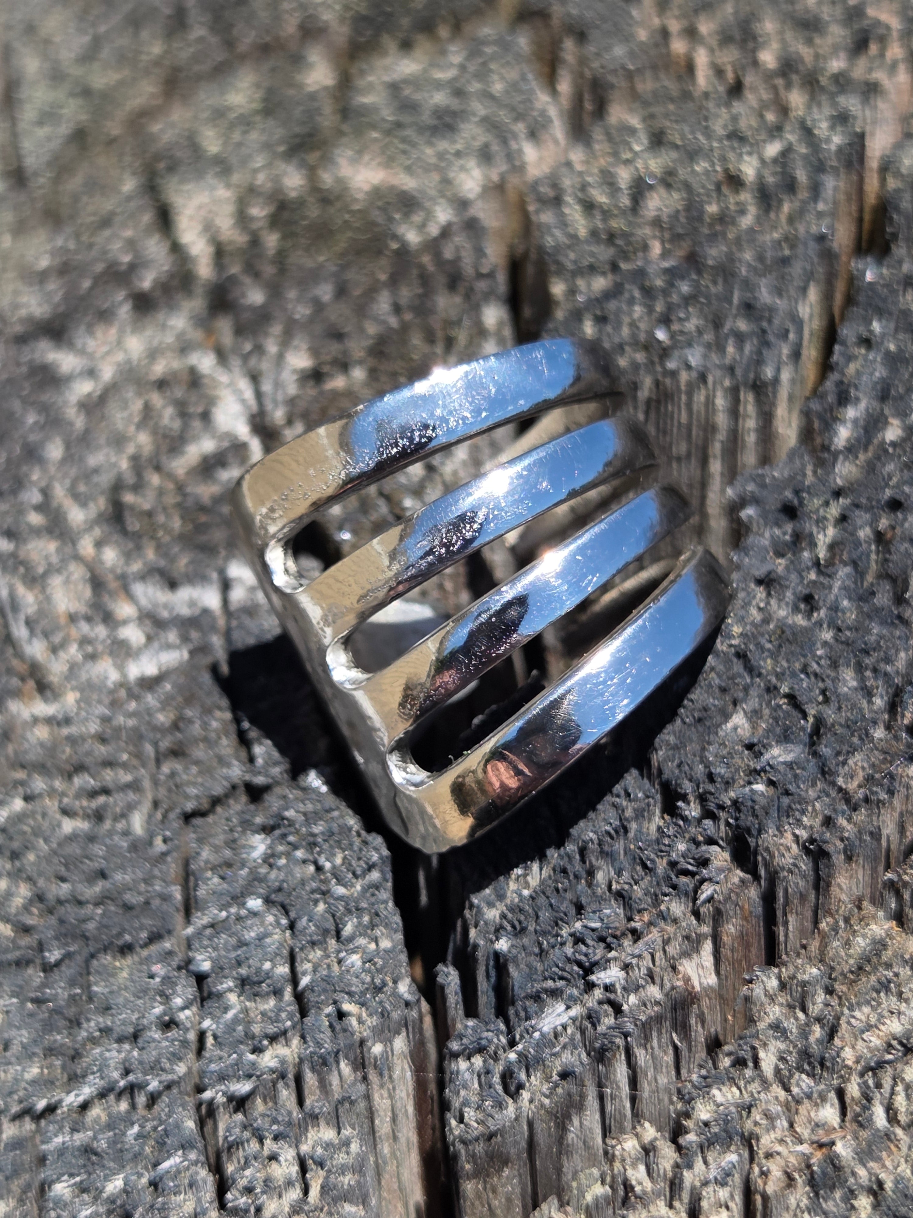 Handcrafted Fork Ring – Unique Men's Silverware Statement Jewelry