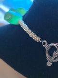 Coastal Sea Glass Necklace – Green Ocean Charm with Silver Accents
