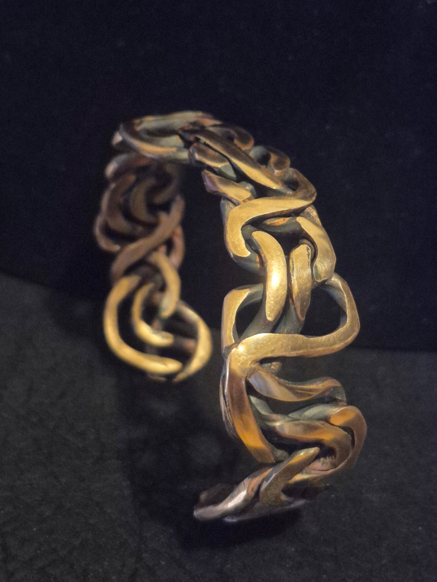 Unique Polished Copper Cuff Bracelet – One-of-a-Kind Statement Piece