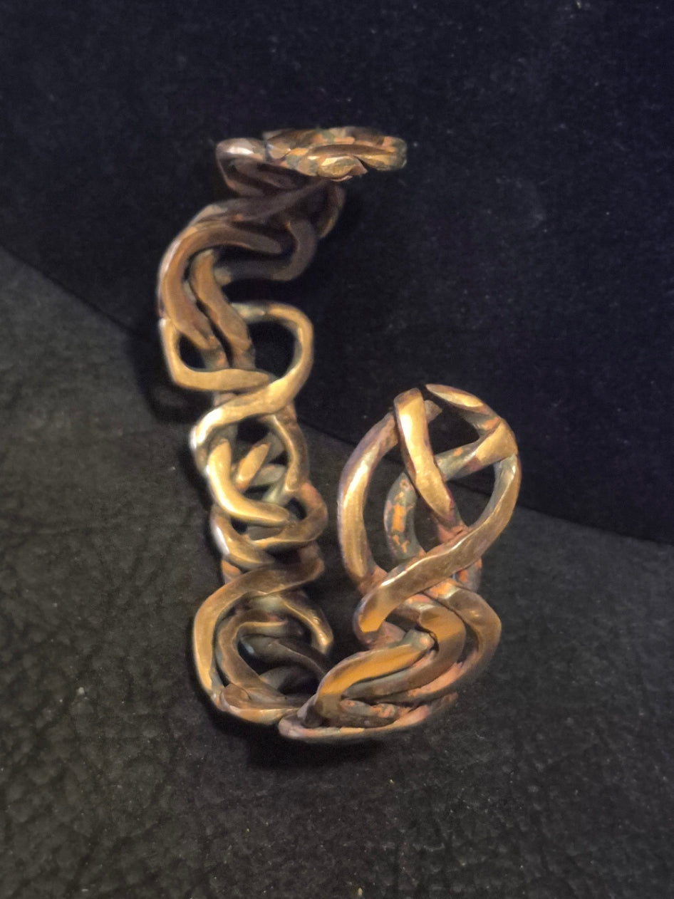 Unique Polished Copper Cuff Bracelet – One-of-a-Kind Statement Piece