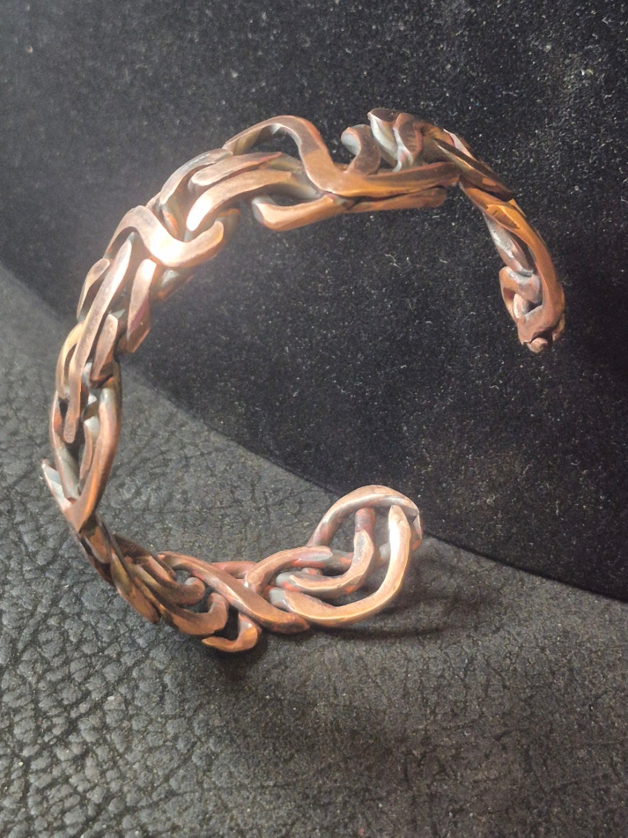 Unique Polished Copper Cuff Bracelet – One-of-a-Kind Statement Piece