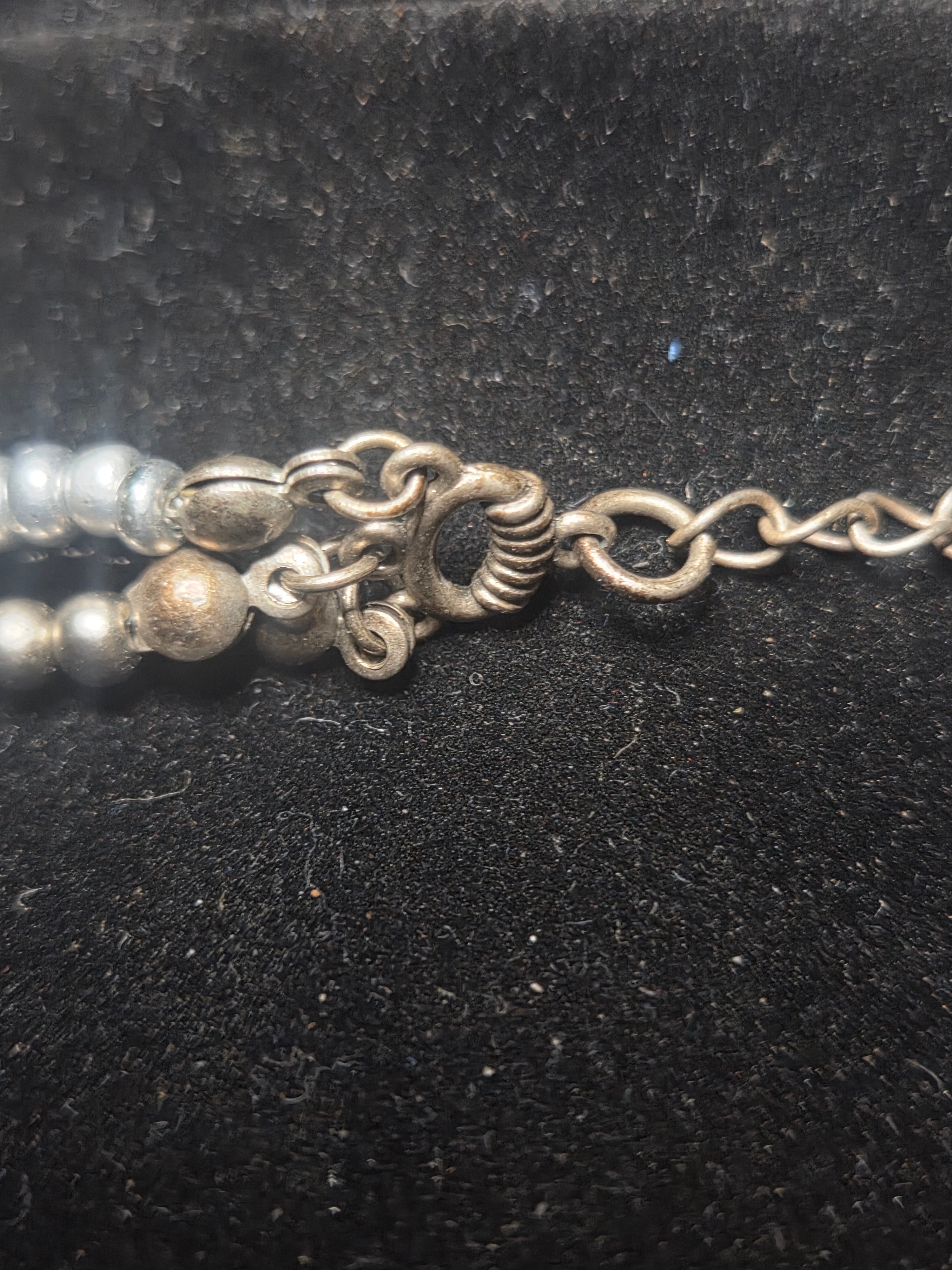 Handmade Hammered Sliver Hoop Pendant Necklace