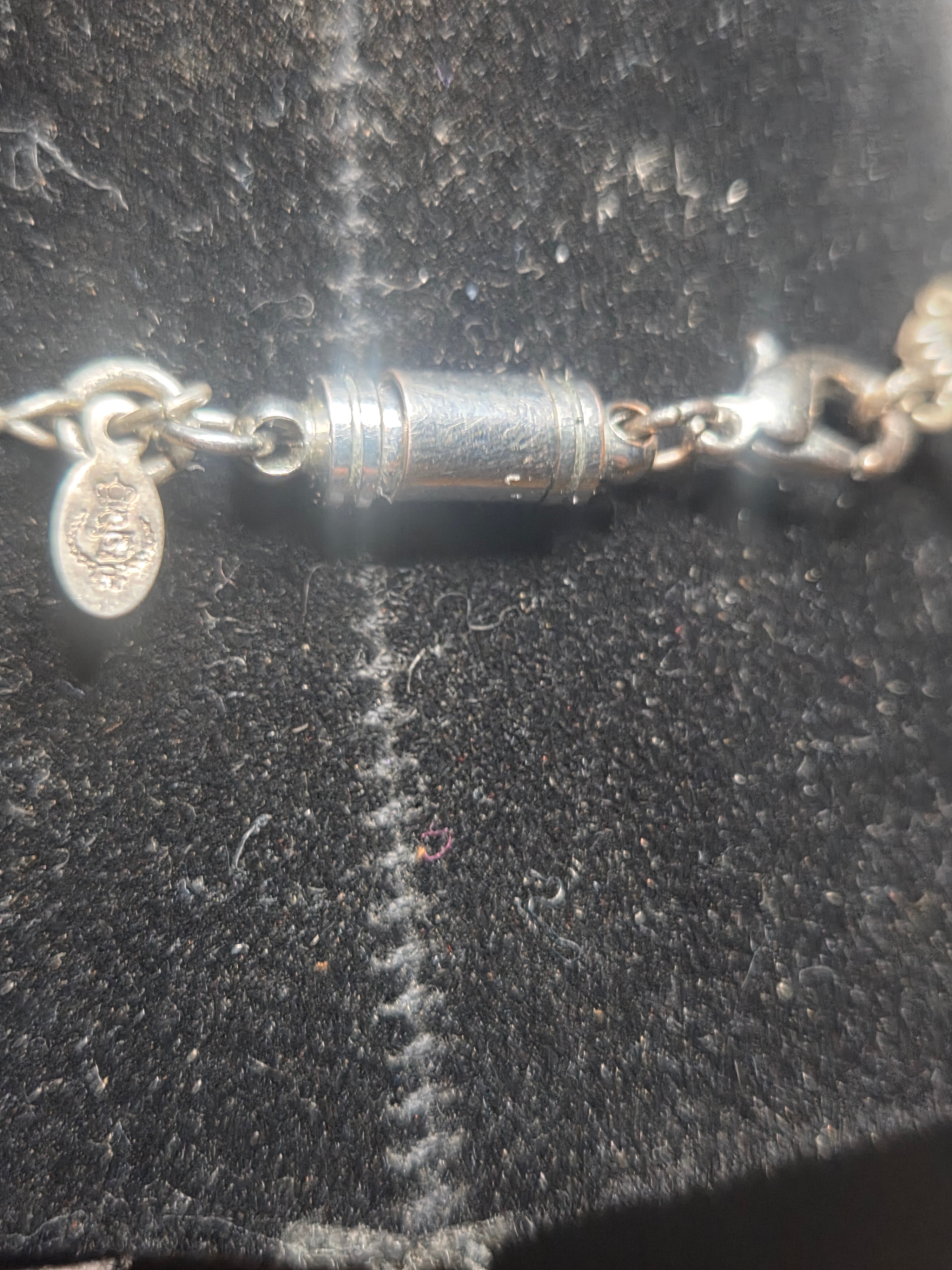 Handmade Hammered Sliver Hoop Pendant Necklace