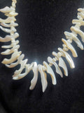 Mother of Pearl Shell Statement Necklace – Boho Coastal Jewelry