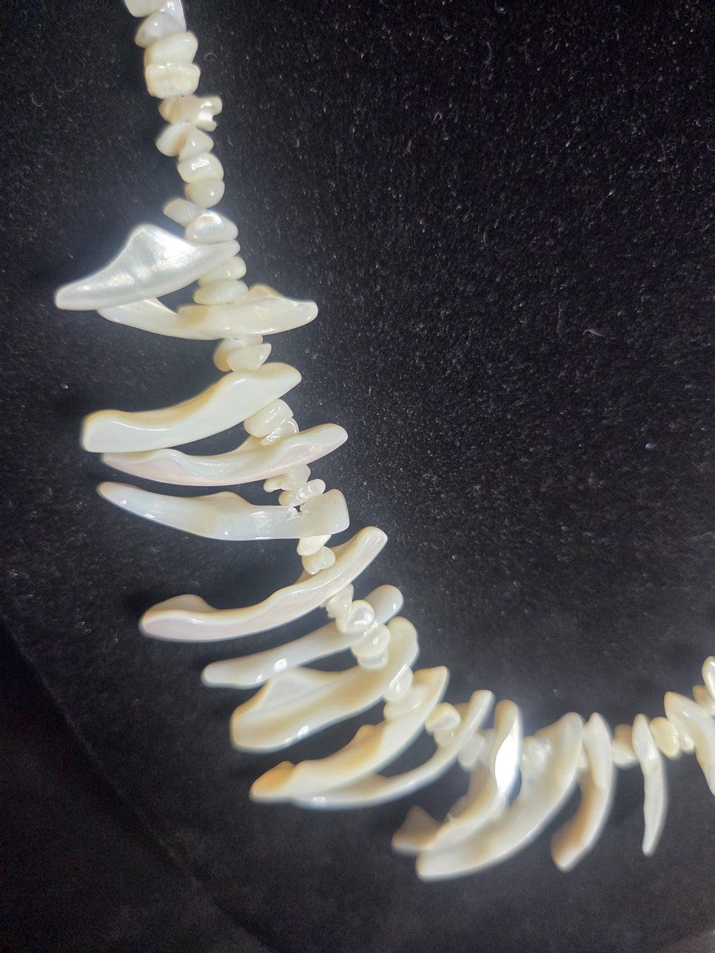 Mother of Pearl Shell Statement Necklace – Boho Coastal Jewelry