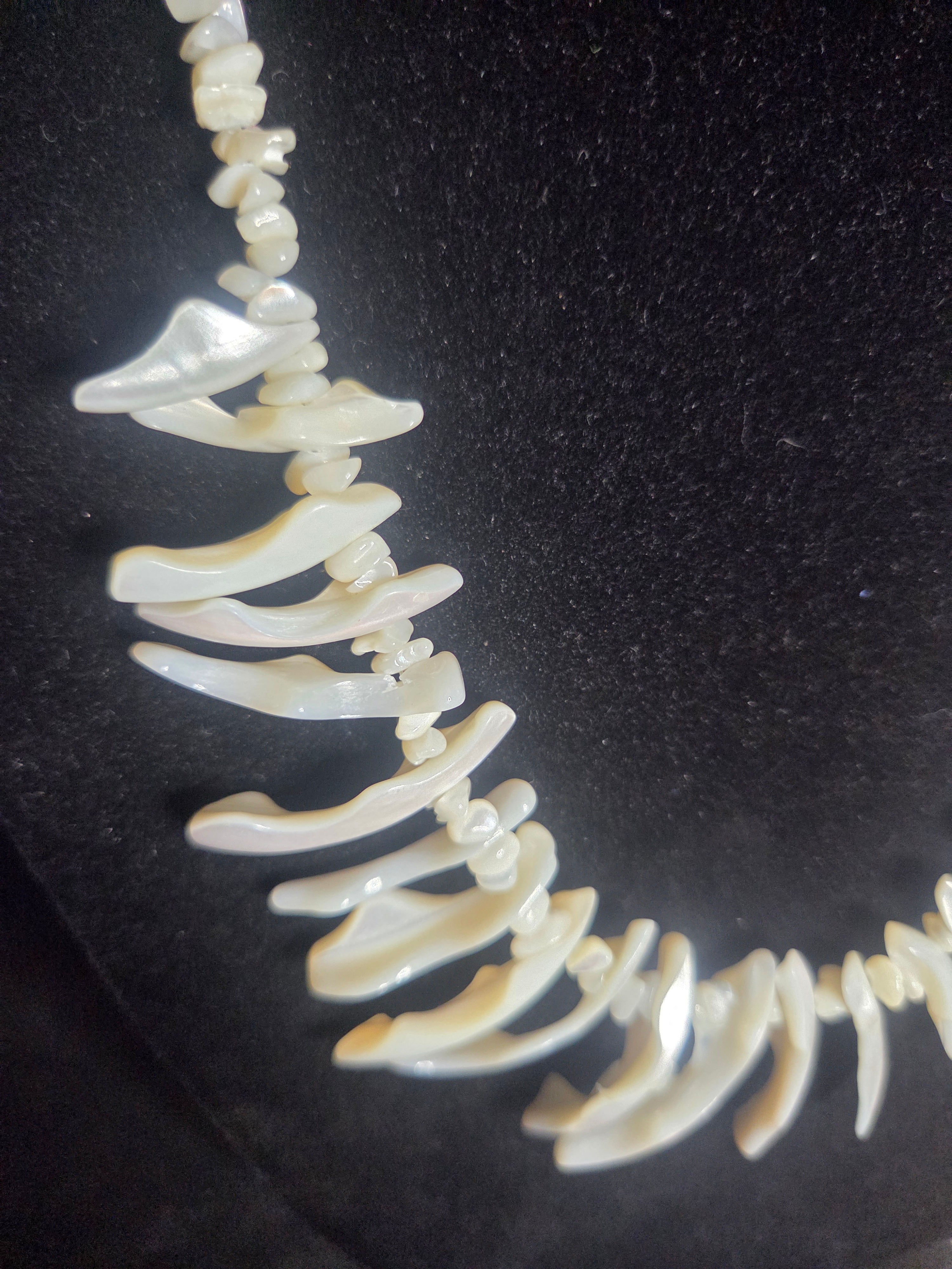 Mother of Pearl Shell Statement Necklace – Boho Coastal Jewelry