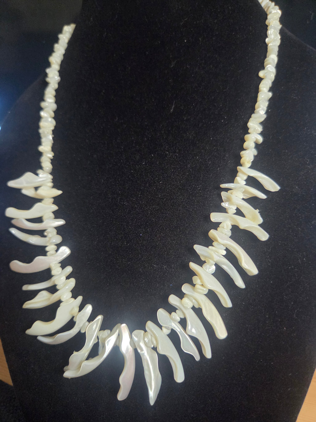 Mother of Pearl Shell Statement Necklace – Boho Coastal Jewelry