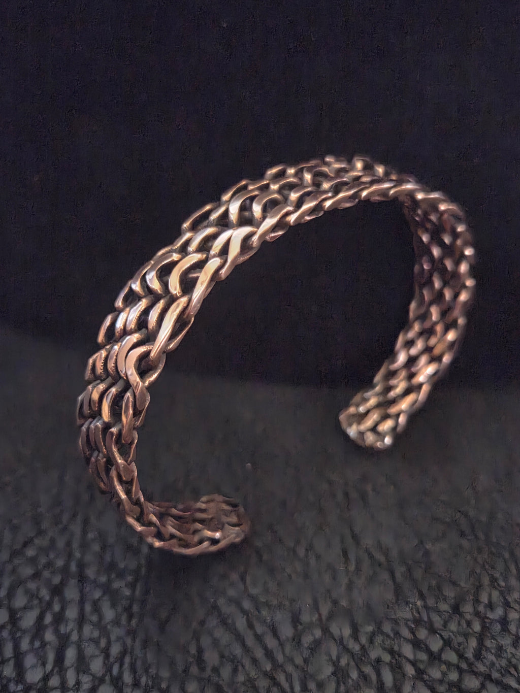 Custom order for Darlyn Handwoven Copper Cuff Bracelet and Custom Made Copper Cross with Monogram of 3/7/1012 on the inner bottom leg of the cross