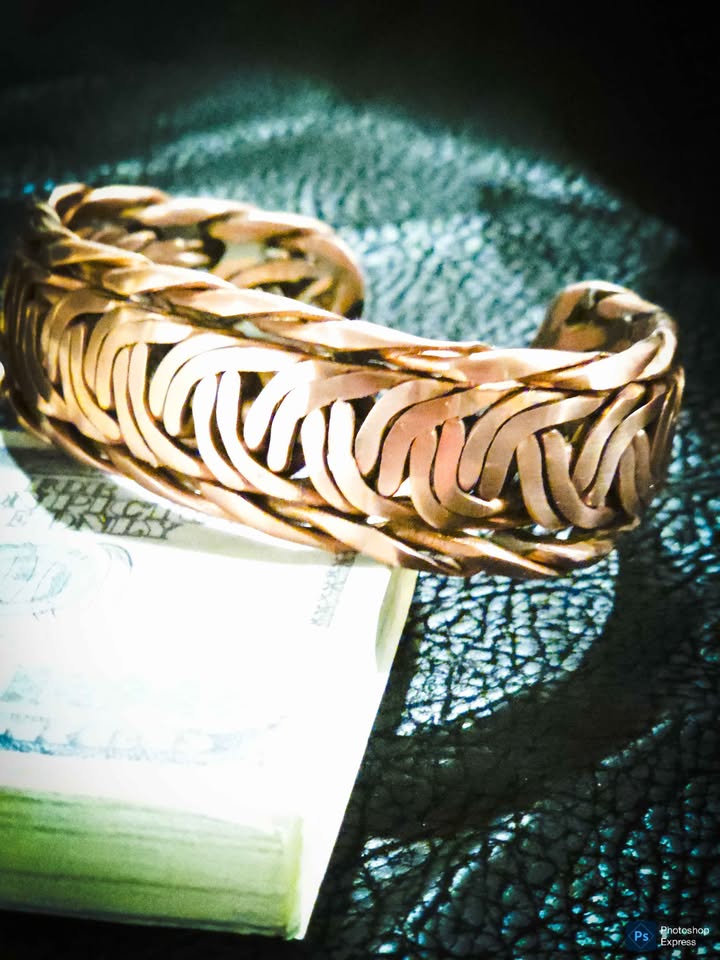 Handmade Copper Cuff Bracelet – Adjustable – One of a Kind
