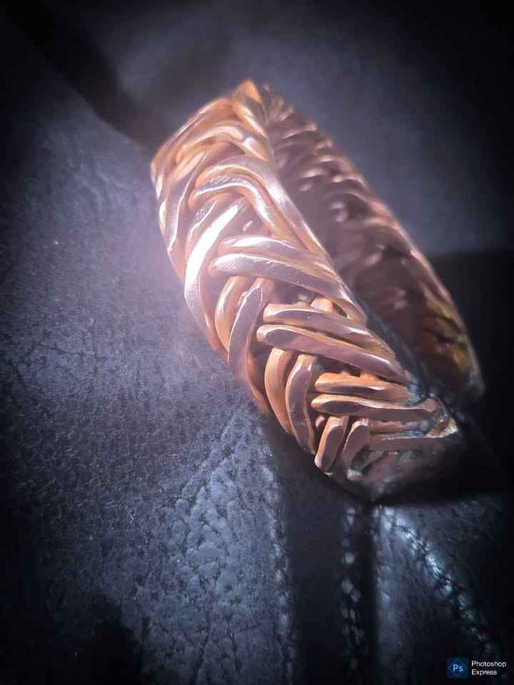 Handmade Braided Copper Cuff Bracelet – Heavy Duty Mirror Finish