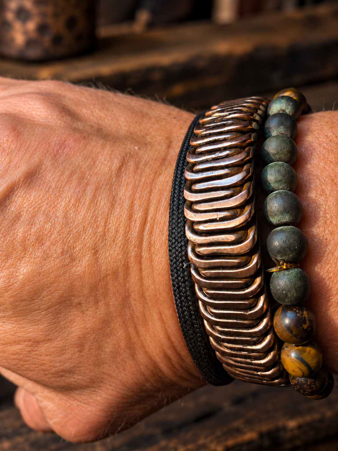 Handmade Copper Cuff Bracelet – One-of-a-Kind Design