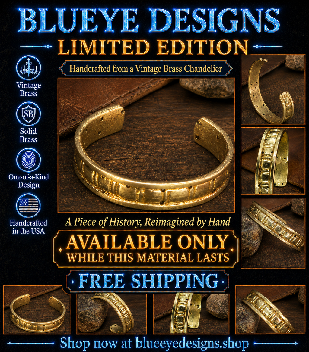 LIMITED EDITION: A Piece of History, Reimagined by HandBlueye Designs Handicrafted Cuff Bracelet