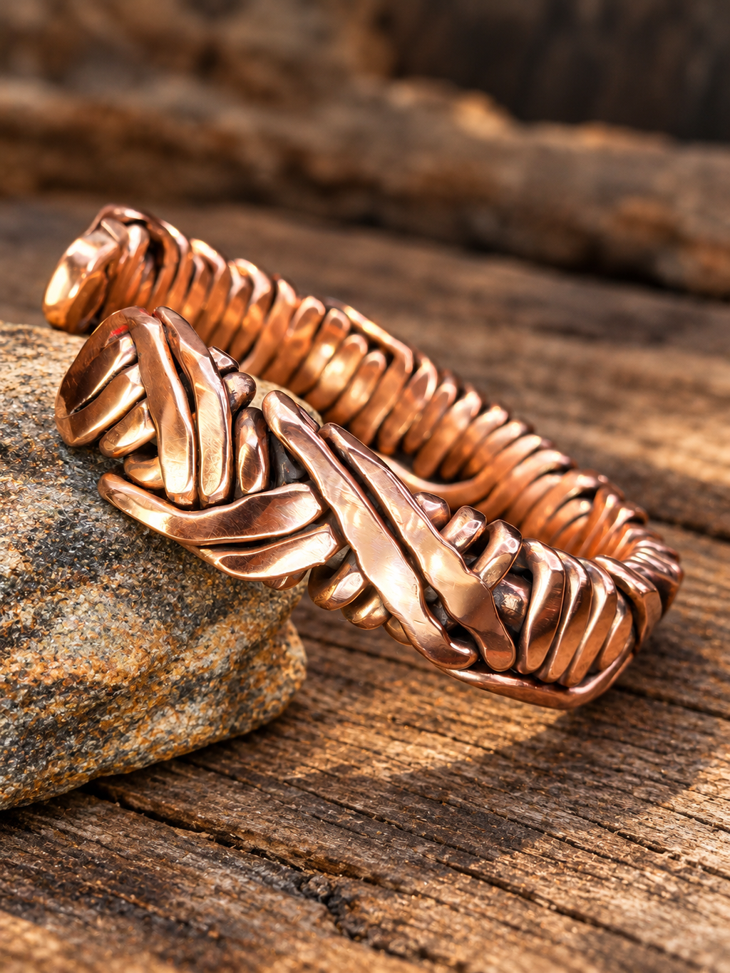 🔥 HANDCRAFTED COPPER CUFF – BOLD, BRAIDED & ONE OF A KIND! 🔥Free Copper Cuff Ring with your order!!
