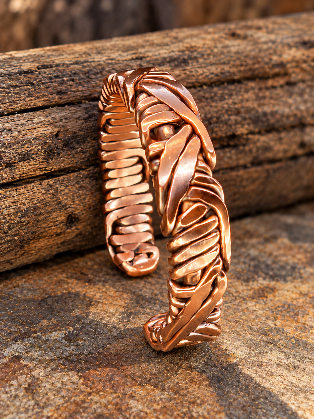 🔥 HANDCRAFTED COPPER CUFF – BOLD, BRAIDED & ONE OF A KIND! 🔥Free Copper Cuff Ring with your order!!