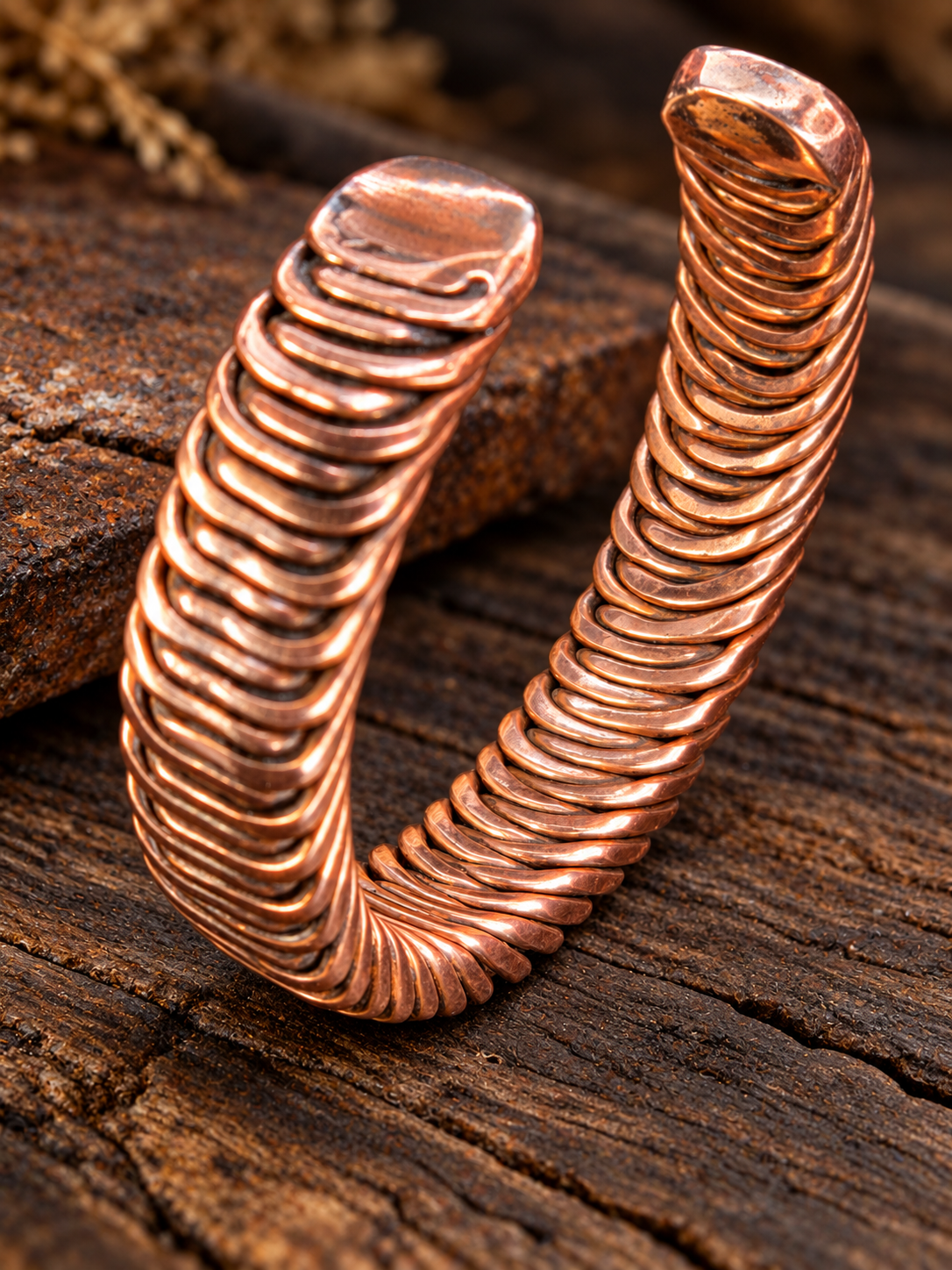 Handmade Copper Cuff Bracelet – One-of-a-Kind Design