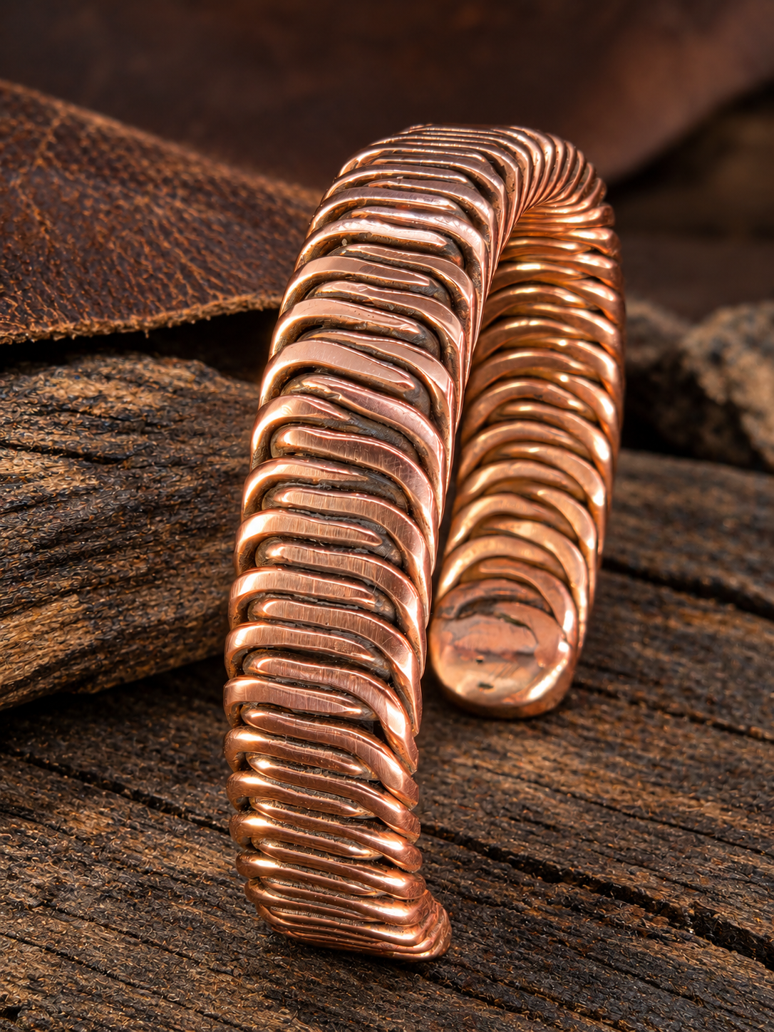 Handmade Copper Cuff Bracelet – One-of-a-Kind Design