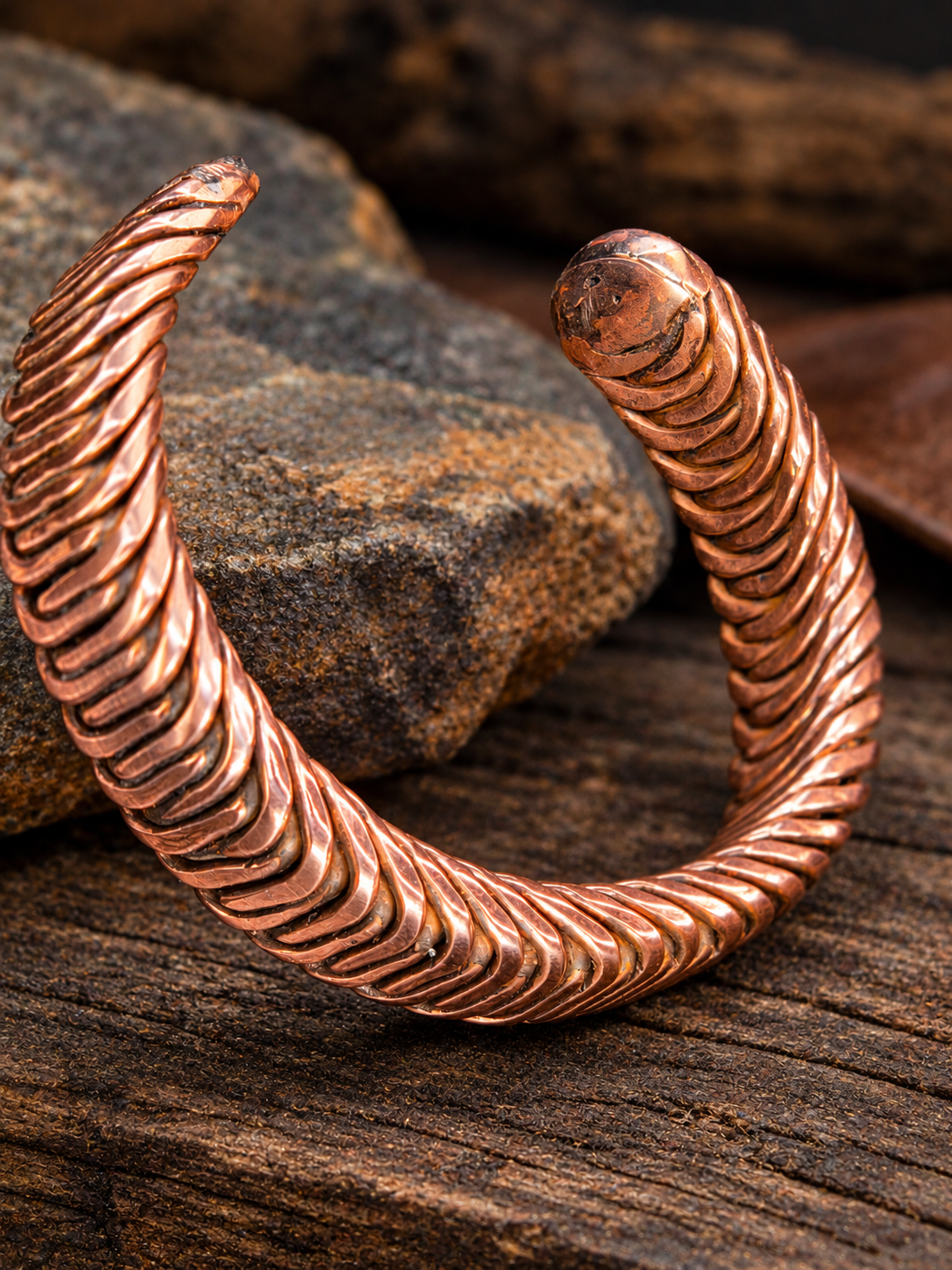 Handmade Copper Cuff Bracelet – One-of-a-Kind Design