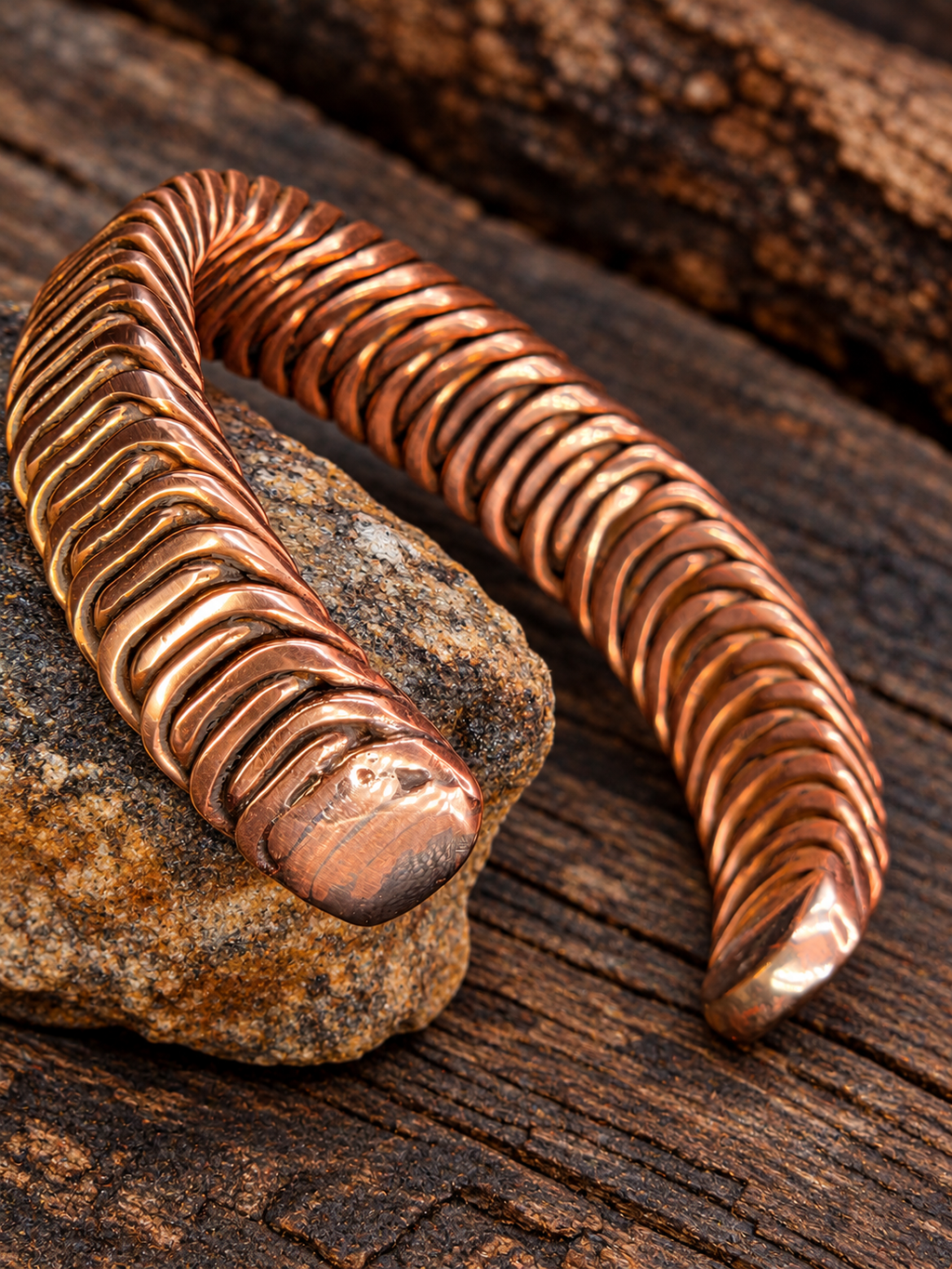Handmade Copper Cuff Bracelet – One-of-a-Kind Design