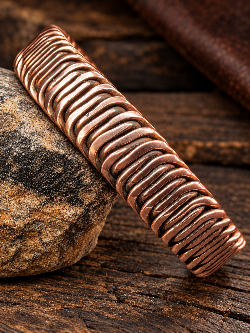 Handmade Copper Cuff Bracelet – One-of-a-Kind Design