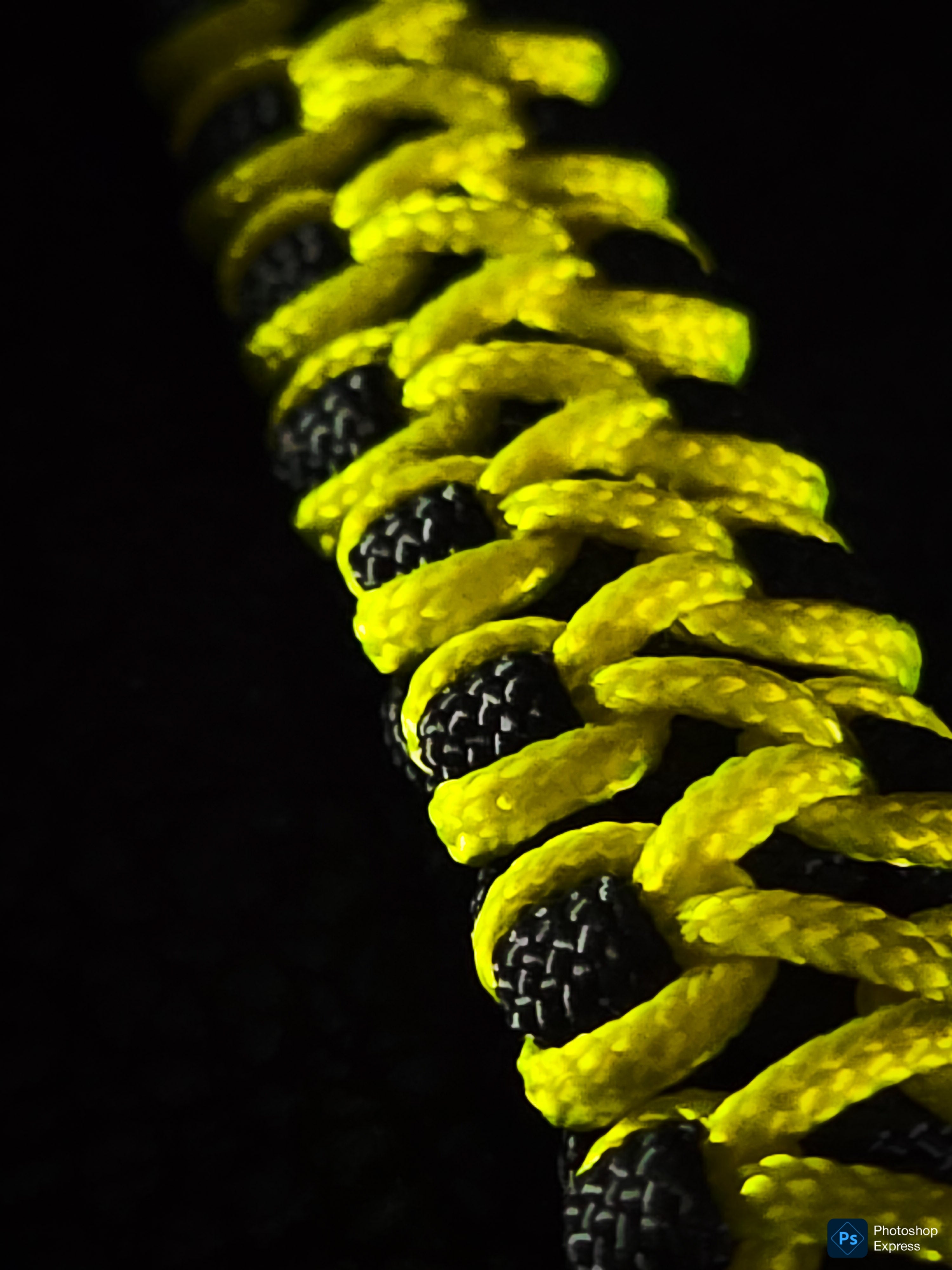 Handmade Neon Black Paracord Bracelet