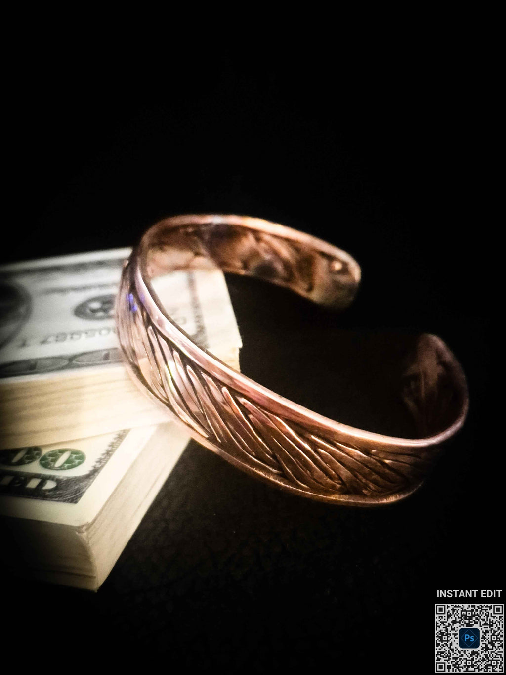 Handcrafted Copper Cuff Bracelet – Braided, Polished, One-of-a-Kind