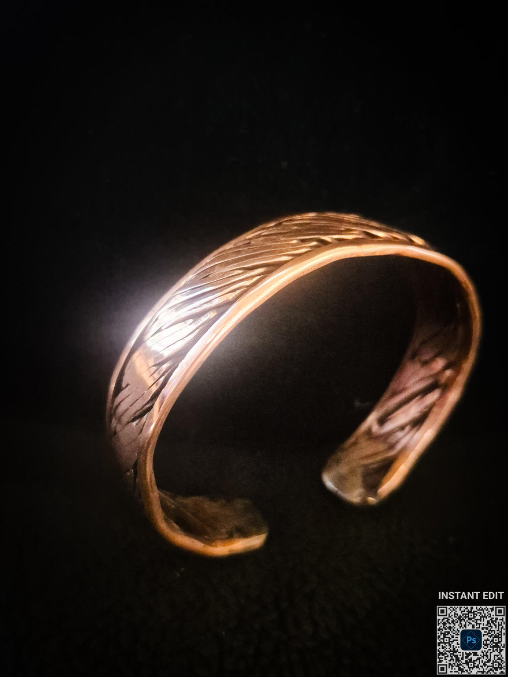 Handcrafted Copper Cuff Bracelet – Braided, Polished, One-of-a-Kind
