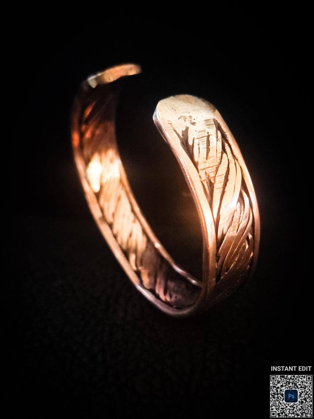 Handcrafted Copper Cuff Bracelet – Braided, Polished, One-of-a-Kind