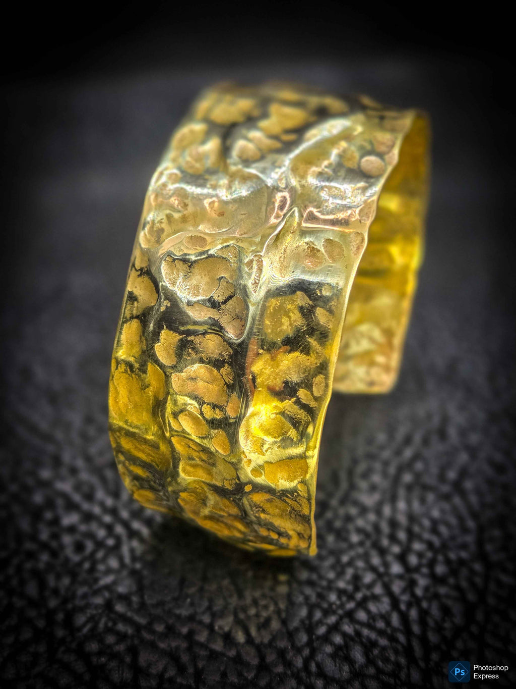 Handcrafted Hammered Brass Cuff Bracelet – Bold Artisan Style
