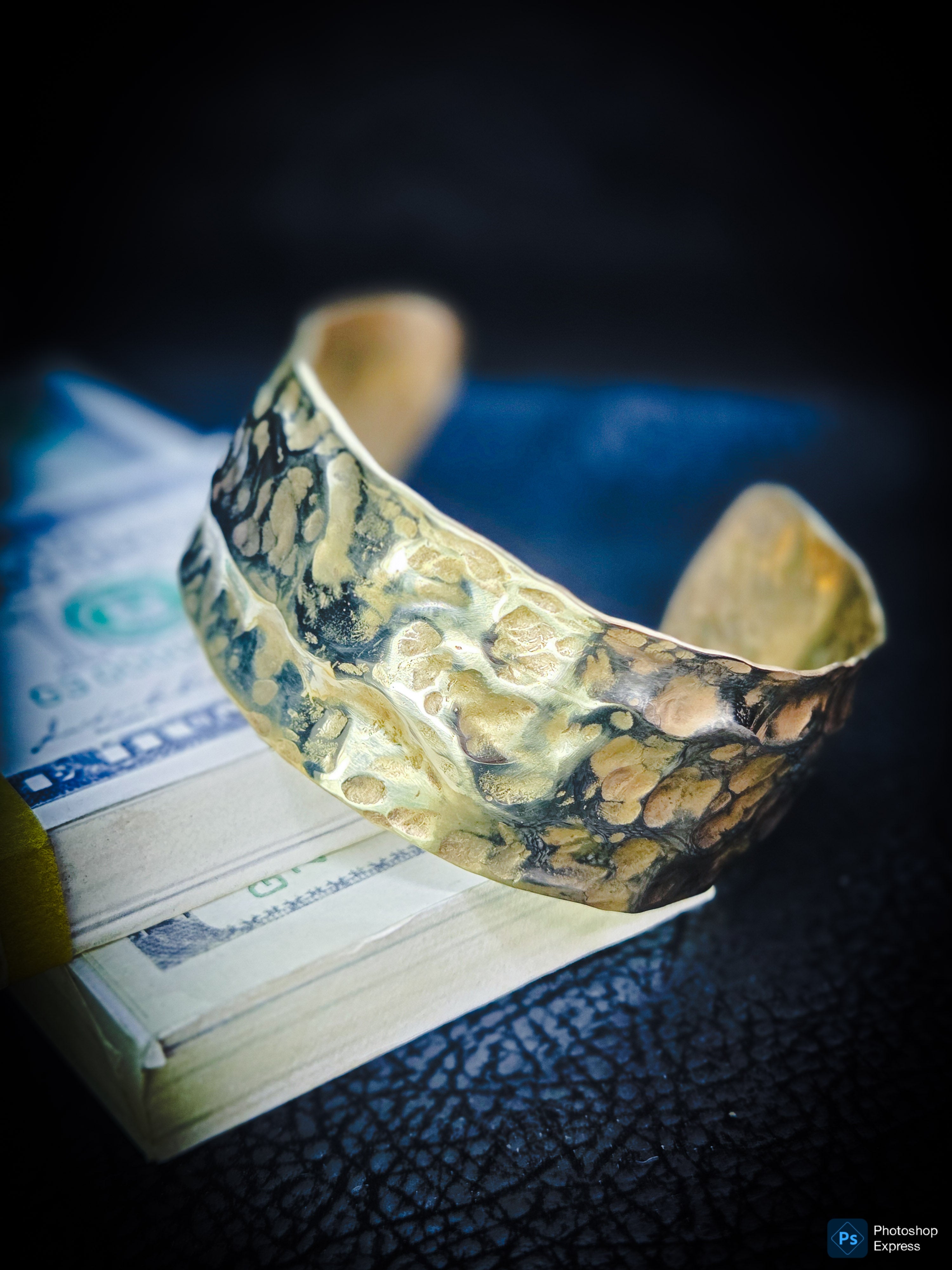 Handcrafted Hammered Brass Cuff Bracelet – Bold Artisan Style