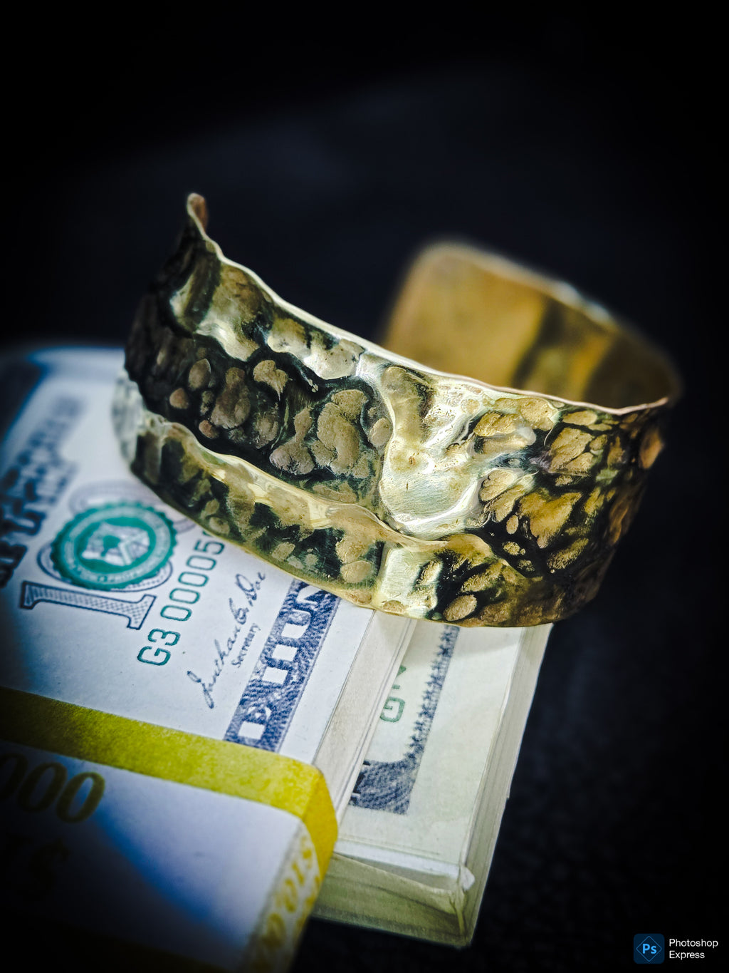 Handcrafted Hammered Brass Cuff Bracelet – Bold Artisan Style