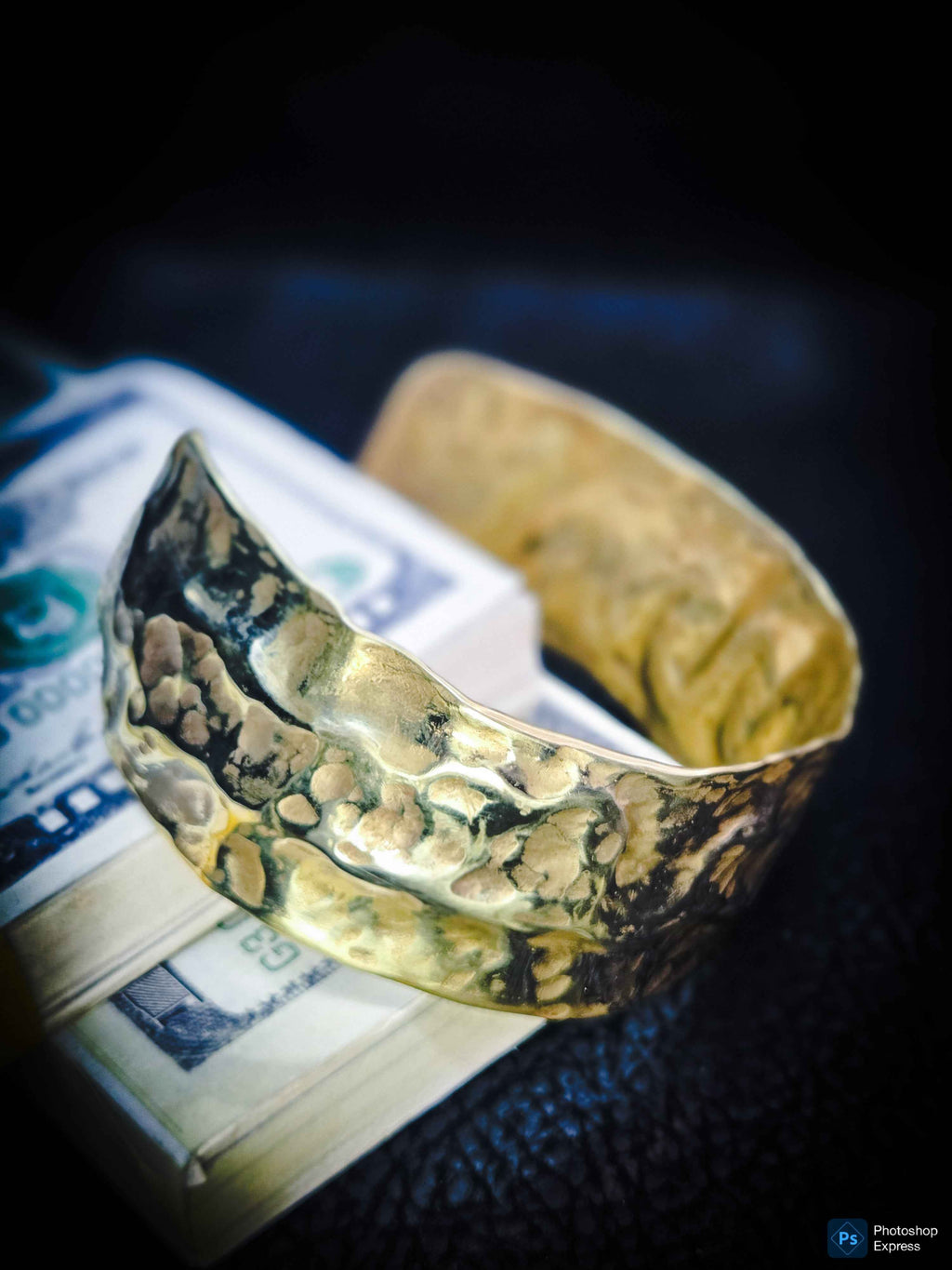 Handcrafted Hammered Brass Cuff Bracelet – Bold Artisan Style