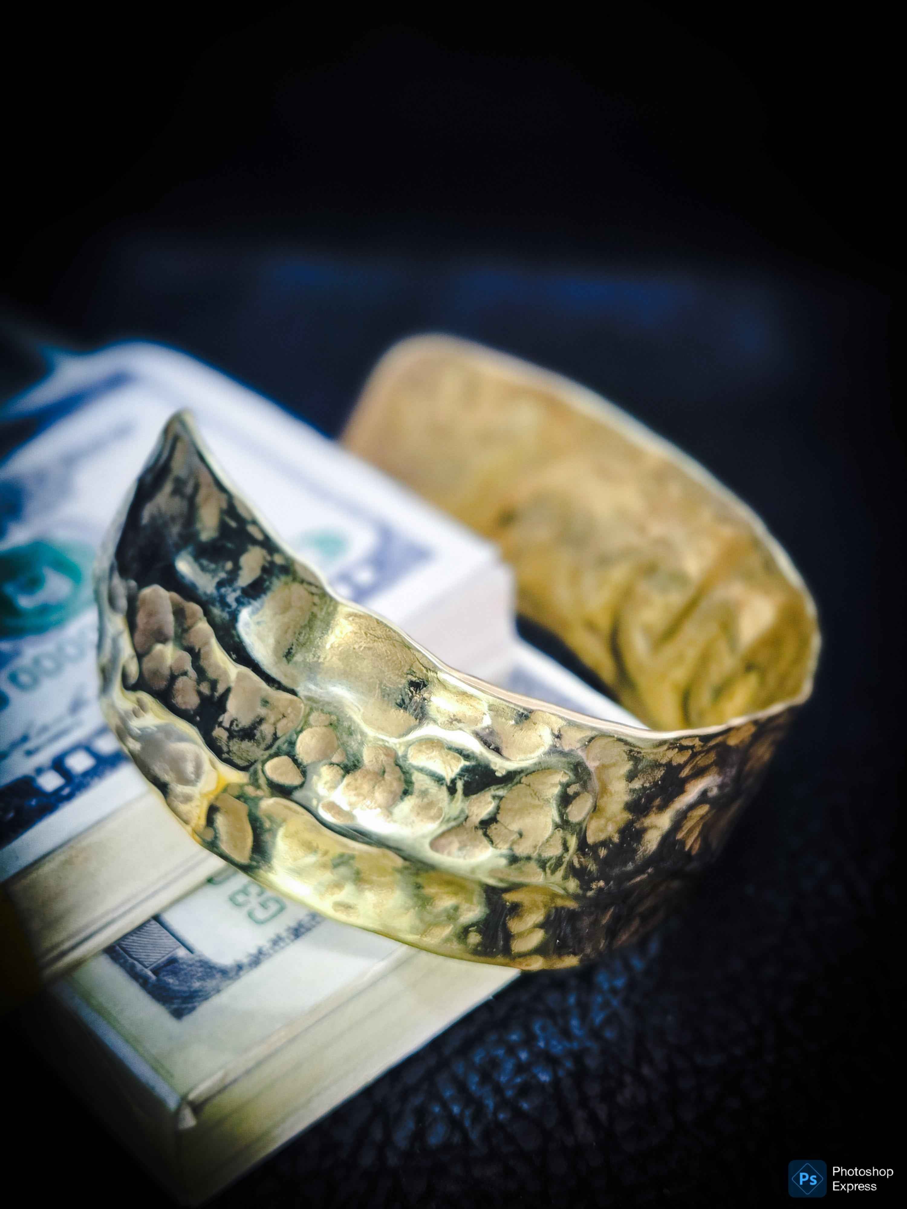 Handcrafted Hammered Brass Cuff Bracelet – Bold Artisan Style