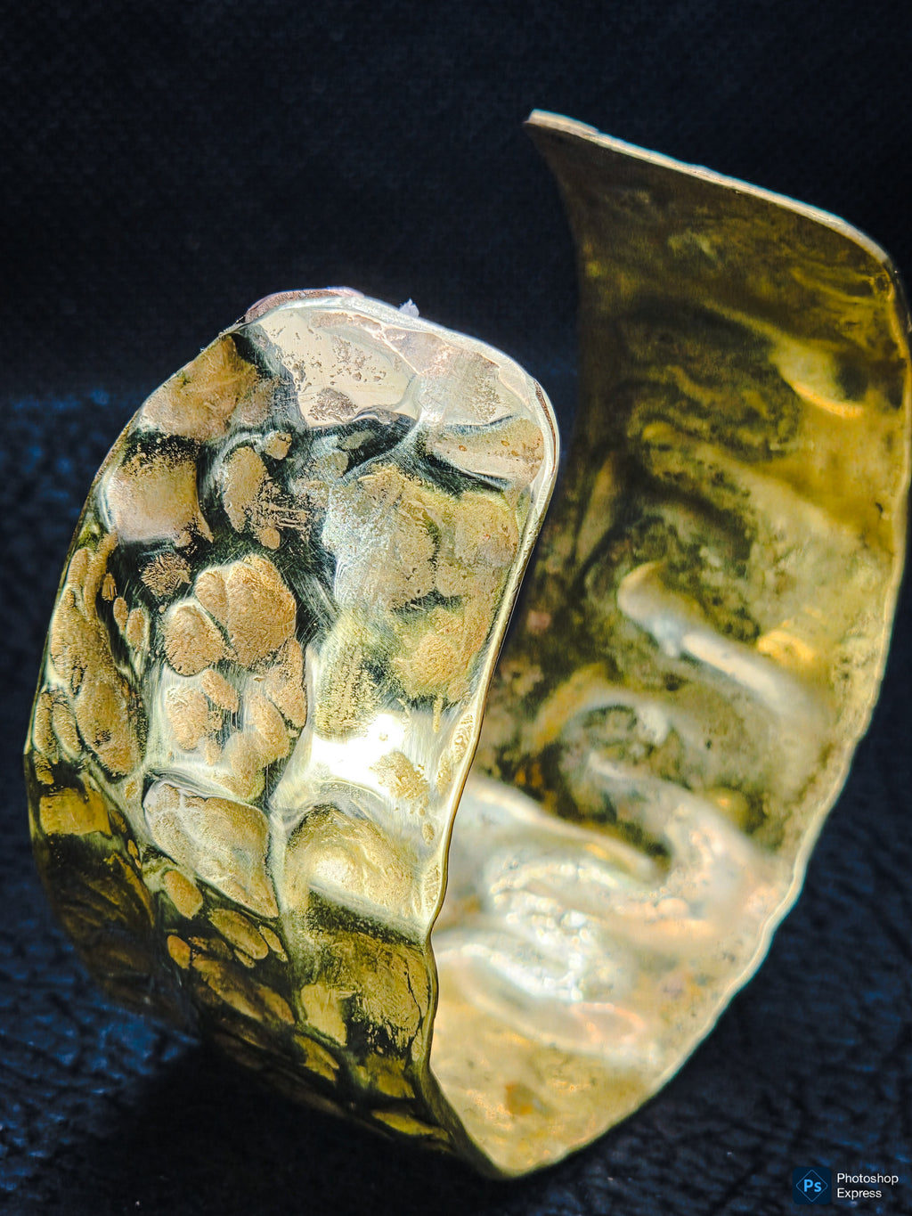 Handcrafted Hammered Brass Cuff Bracelet – Bold Artisan Style