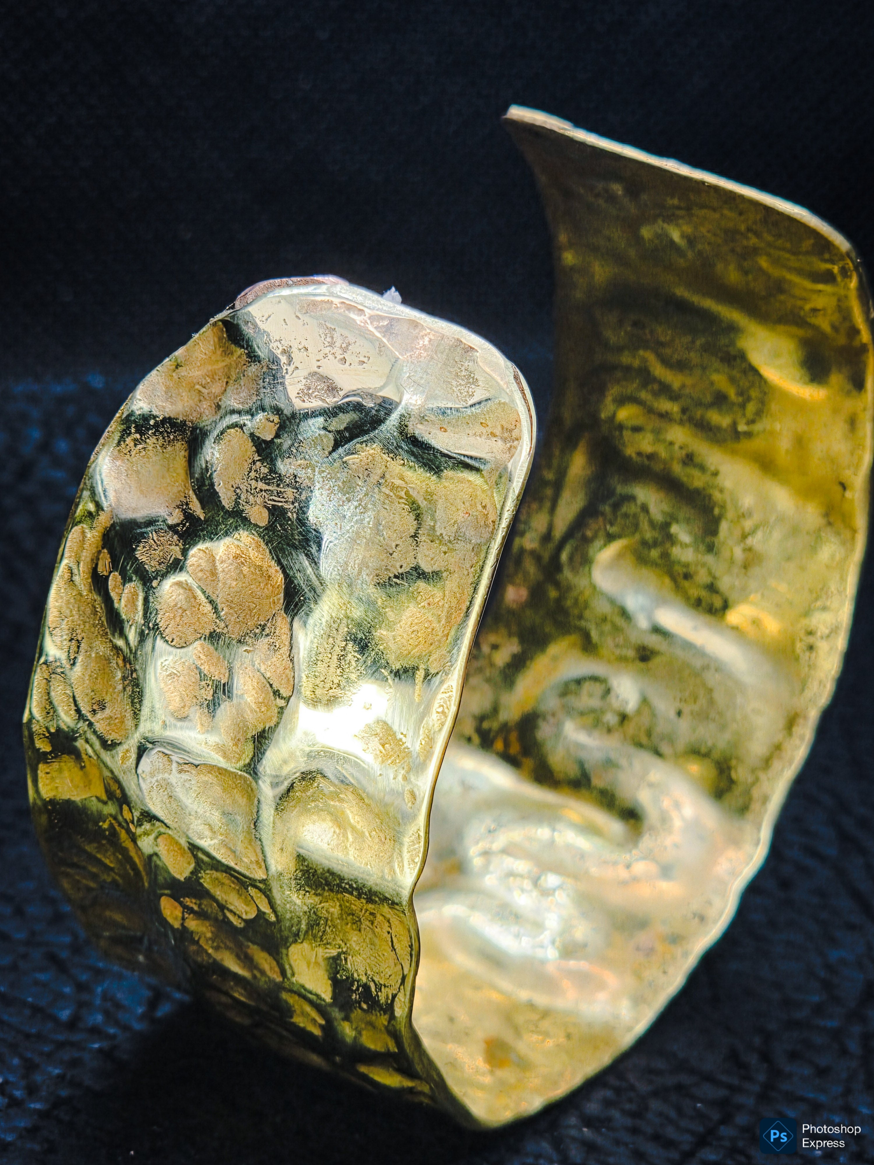 Handcrafted Hammered Brass Cuff Bracelet – Bold Artisan Style
