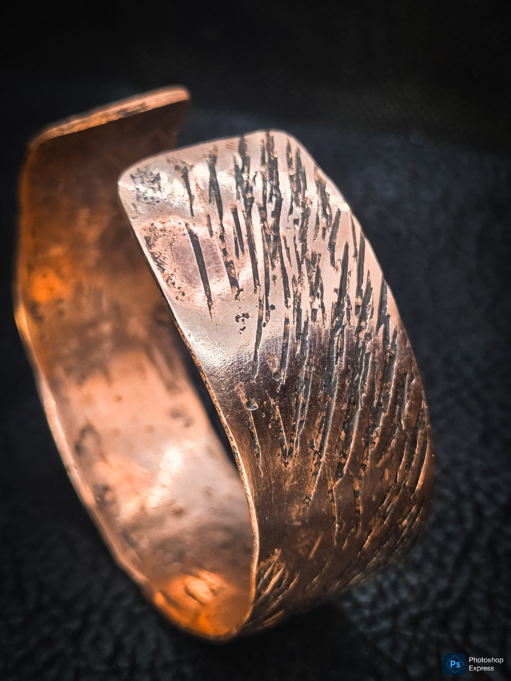 Handmade Copper Cuff Bracelet – Textured Artisan Jewelry by Blueye Designs'