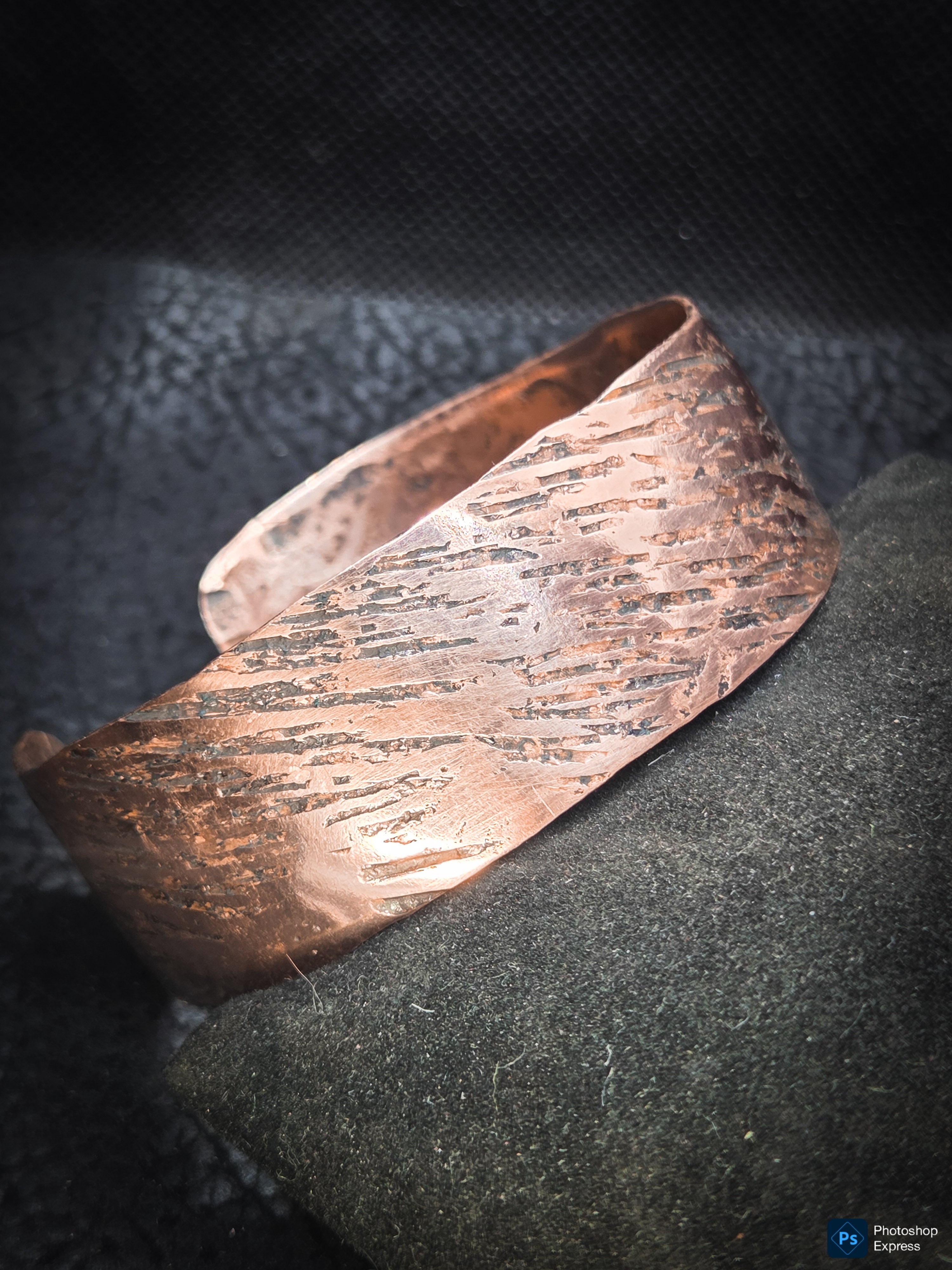 Handmade Copper Cuff Bracelet – Textured Artisan Jewelry by Blueye Designs'