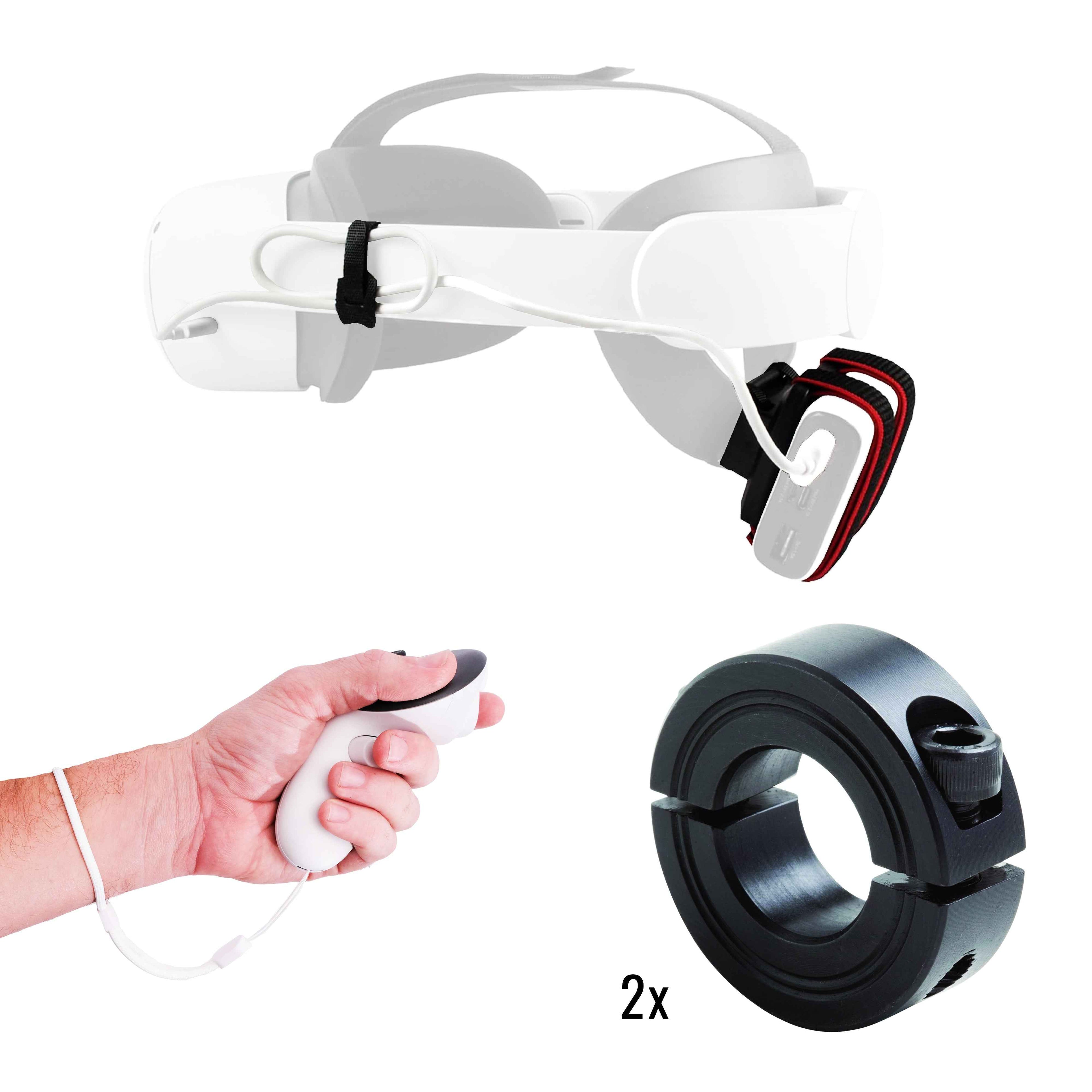 DriVR Elite - Adjustable VR Weighted Golf Club Handle Accessory - Compatible with Quest 2, 3/3s, and Pro