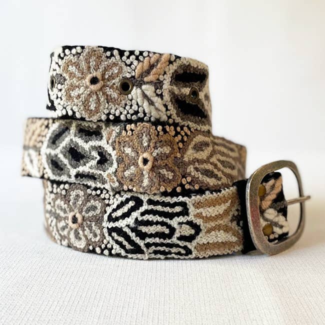 Wildroot Artisan Embroidered Belt, Black