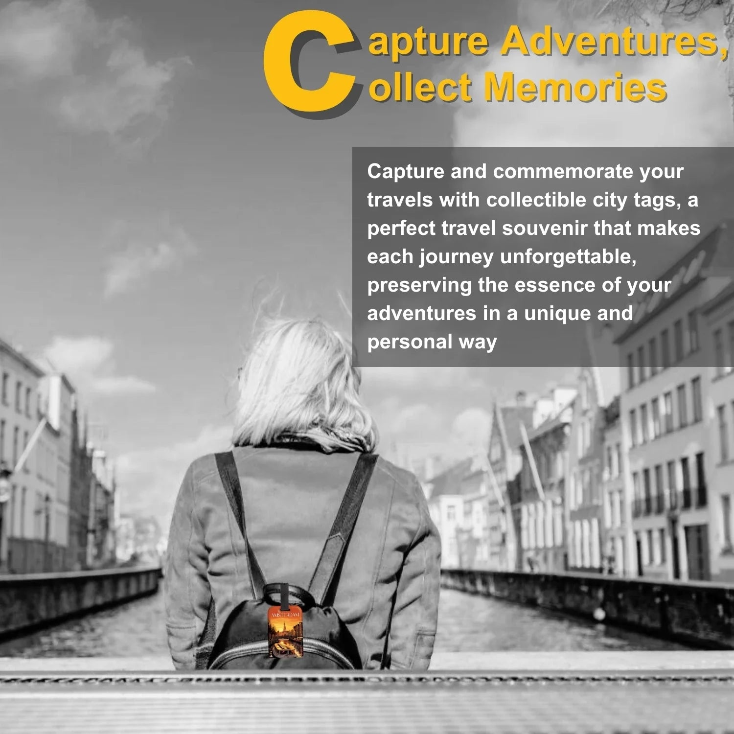 Smart Bag Security Tag - Amsterdam [Pack 2]