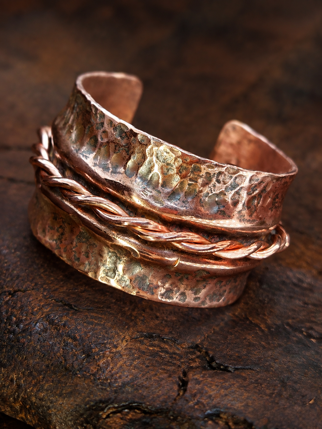 Custom order for Jon Armstrong two Copper Cuff Bracletes total $200.00
