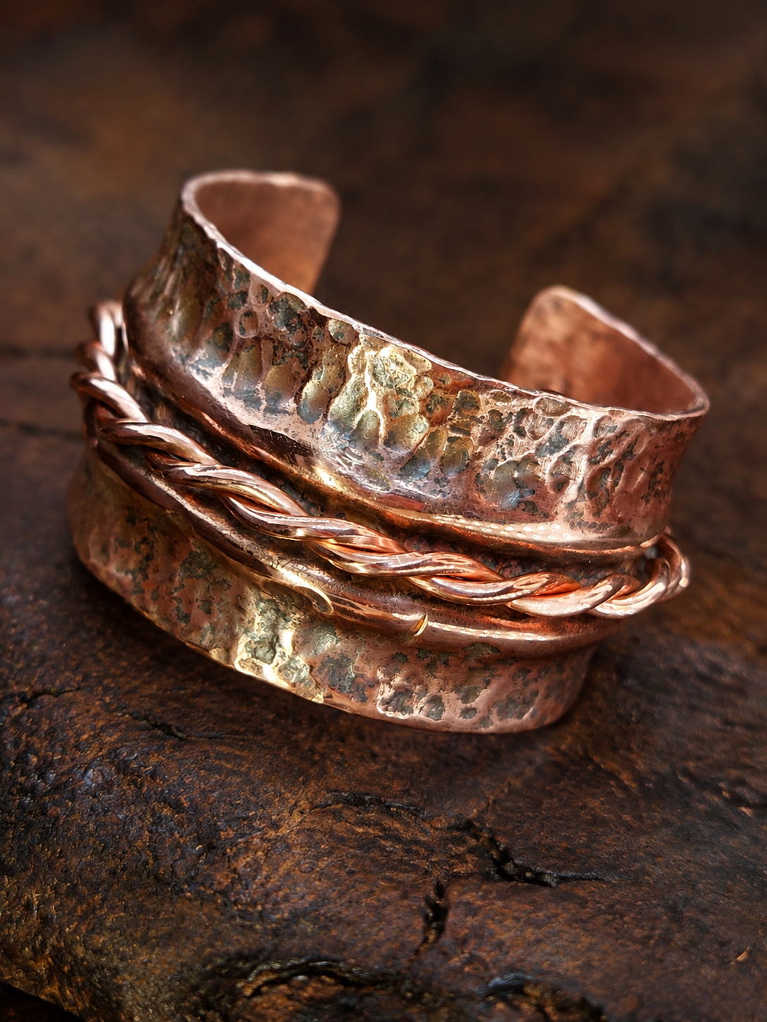 Custom order for Jon Armstrong two Copper Cuff Bracletes total $200.00