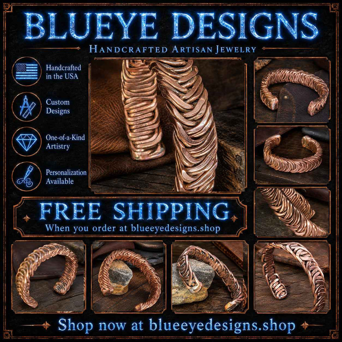 Handmade Woven Copper Cuff Bracelet – Artisan Statement Jewelry
