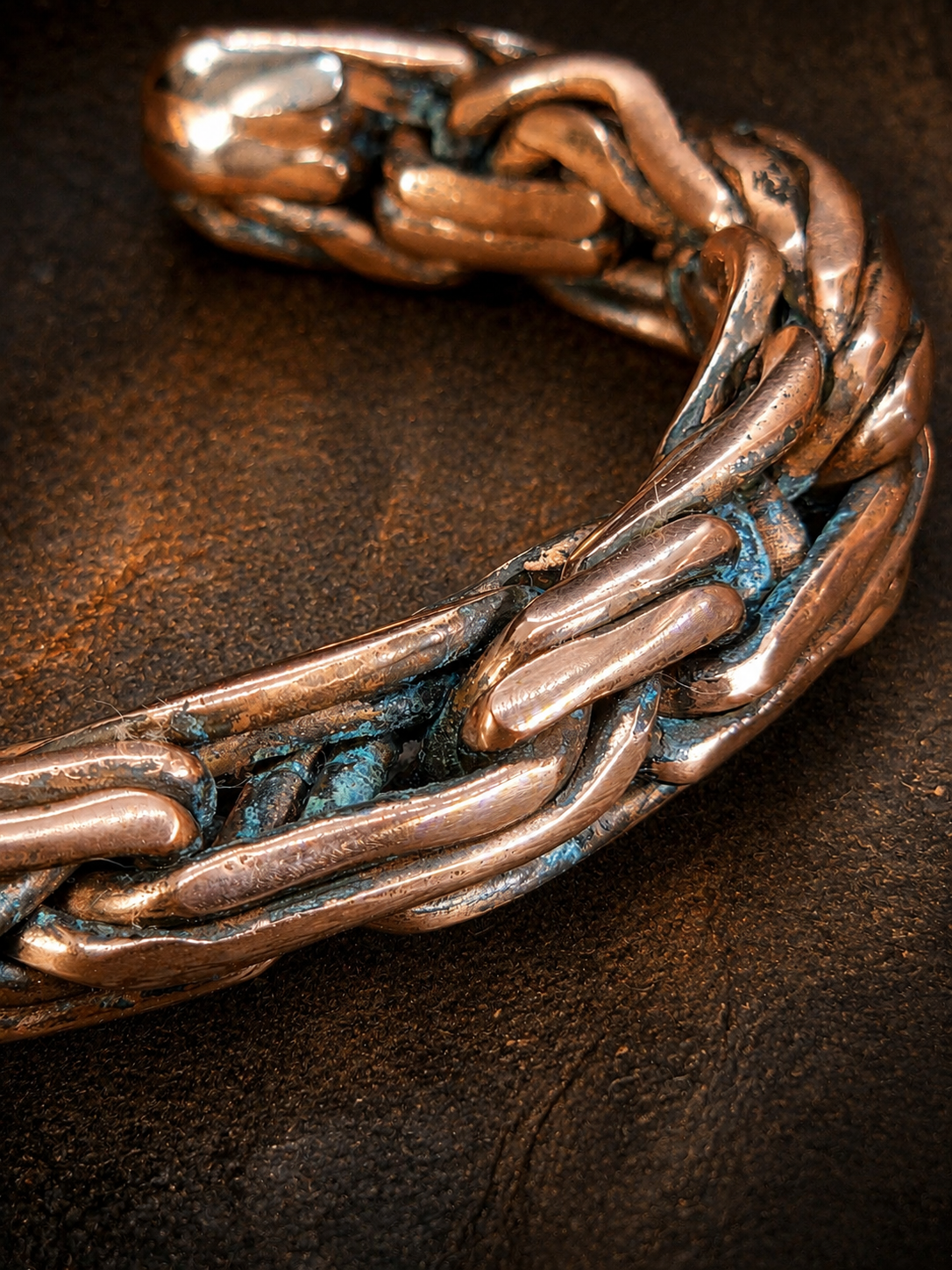 One-of-a-Kind Handcrafted Copper Cuff — Medium
