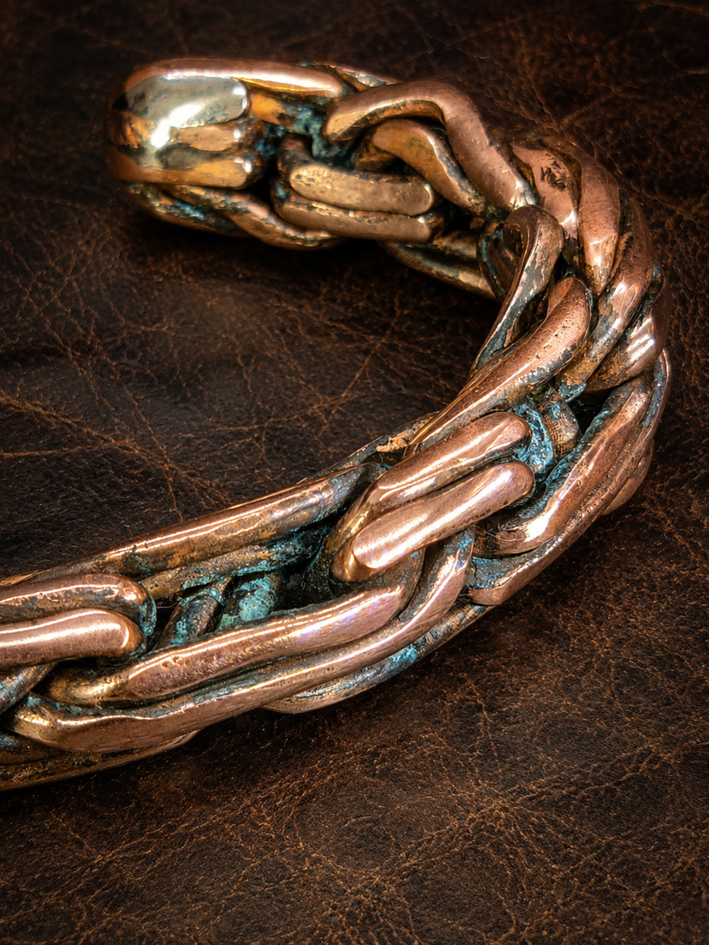 One-of-a-Kind Handcrafted Copper Cuff — Medium