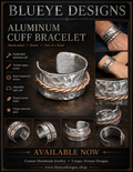 Handcrafted Hammered Aluminum and Copper Cuff Bracelet