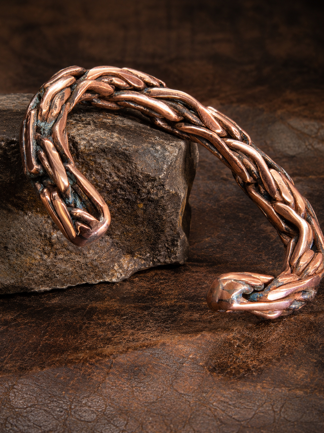 One-of-a-Kind Handcrafted Copper Cuff — Medium